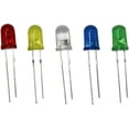 thumbnail image 2 of DiCUNO 450pcs(5 Colors x 90pcs) 5mm Light Emitting Diode Round Assorted Color White/Red/Yellow/Green/Blue Kit Box, 2 of 5