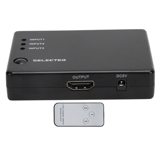 Conmutador de interfaz multimedia de alta definición 3 en 1 convertidor de salida 1080P con control remoto