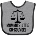 thumbnail image 3 of Inktastic Mommy Little Co Counsel Lawyer Boys or Girls Baby Bib, 3 of 4