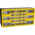 thumbnail image 1 of Akro-Mils 10126 26-Drawer Plastic Drawer Storage Cabinet for Garage Organization, Bead Organizer, Lego Storage, Teacher Toolbox, Makeup Organizer, and More, 20-Inch W x 6-Inch D x 10-Inch H, Yellow, 1 of 8