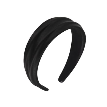Vocoste 1 Pc Headband Wide Satin Hair Accessories Black