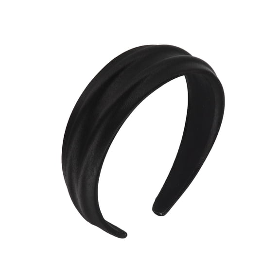 Vocoste 1 Pc Headband Wide Satin Hair Accessories Black