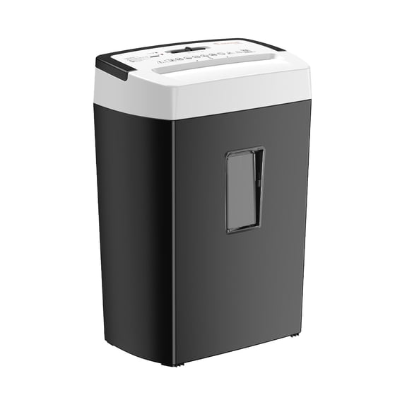 Bonsaii Cross-Cut Paper Shredder, 12-Sheet Capacity, P-4 Security Level, 5.5-Gallon Bin, Shreds Paper and Credit Cards, Black & White