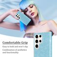 thumbnail image 6 of Samsung Galaxy S24 Ultra Case Glitter [Support Wireless Charging] Soft TPU Slim Shockproof Protective Cover Samsung Galaxy S24 Ultra Glitter Phone Case for Women Girl Blue, 6 of 13