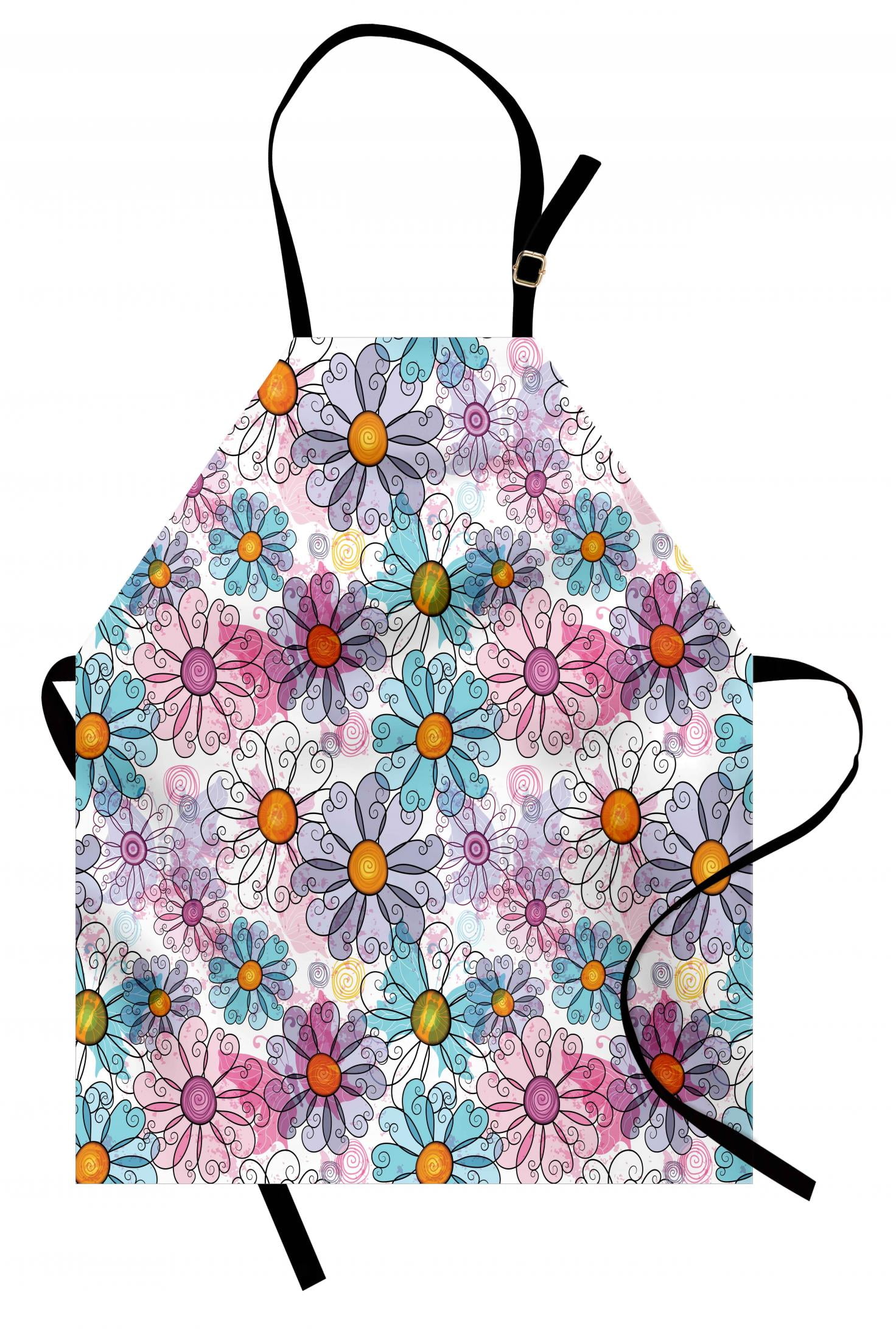 Flower Apron Retro Spring Floral Pattern Grunge Funky Style Inspired
