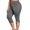 Gray, variant on Rrxhxhs Capri Leggings for Women Solid Color High Waist Butterfly Cutout Soft Stretchy Slim Fit Casual Workout Cropped Pants,L