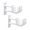 White, variant on Curtain Pole Brackets White Pole Holders Rail Brackets for 25-28mm Poles, Heavy Duty Curtain Rod Bracket, 2 Pack