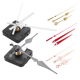 thumbnail image 3 of ckepdyeh - Kit de mecanismo de movimiento de reloj de pared de cuarzo sin tictac de 2 piezas con 5 piezas de repuesto diferentes, 3 of 8