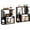 Black-2, variant on SolaceHue 3-Tier S-Shaped Bookshelves Set of 2, Modern Geometric Bookcase, Freestanding Display Shelf for Small Space, Versatile Side Table, Wooden Storage Organizer for Home Office, White