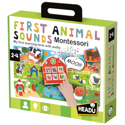 Headu First Animal Sounds Montessori Educational Toys for ages 2-4 Years Old