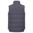 thumbnail image 2 of Chrisuno Men's Winter Vest Packable Insulated Puffer Vest Outerwear Warm Sleeveless Jacket For Golf Running Grey XL, 2 of 5