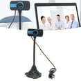 thumbnail image 1 of Webcam USB, Haute Définition Web Cam Transmission de Lumière USB avec Microphone d'Annulation de Bruit pour la Diffusion en Direct pour le Bureau, 1 of 8