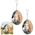 thumbnail image 2 of Handmade Fiber Heart Shape Bird Nesting Set Refillable Bird Haven, Cozy Winter Shelter for Birds, Rustic Garden Yard Decor & Gift for Nature Enthusiasts, 2 of 6