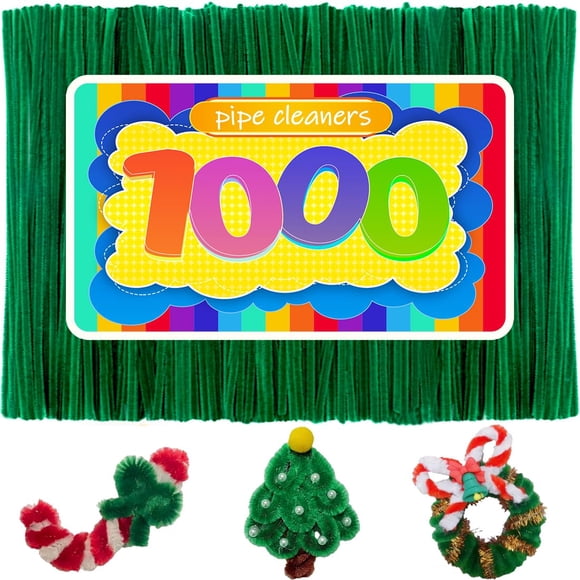 Limpiapipas GAGANIU 1000 unidades para manualidades, chenilla multicolor