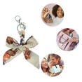 thumbnail image 3 of Unique Bargains 1 Pc Fashion Bow Scarf Handbag Charm Bag Accessories Brown, 3 of 5