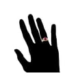 thumbnail image 5 of JackAni 14k Gold Simulated Ruby July Birthstone 2026 Class Graduation Ring - Size 8.25, 5 of 5