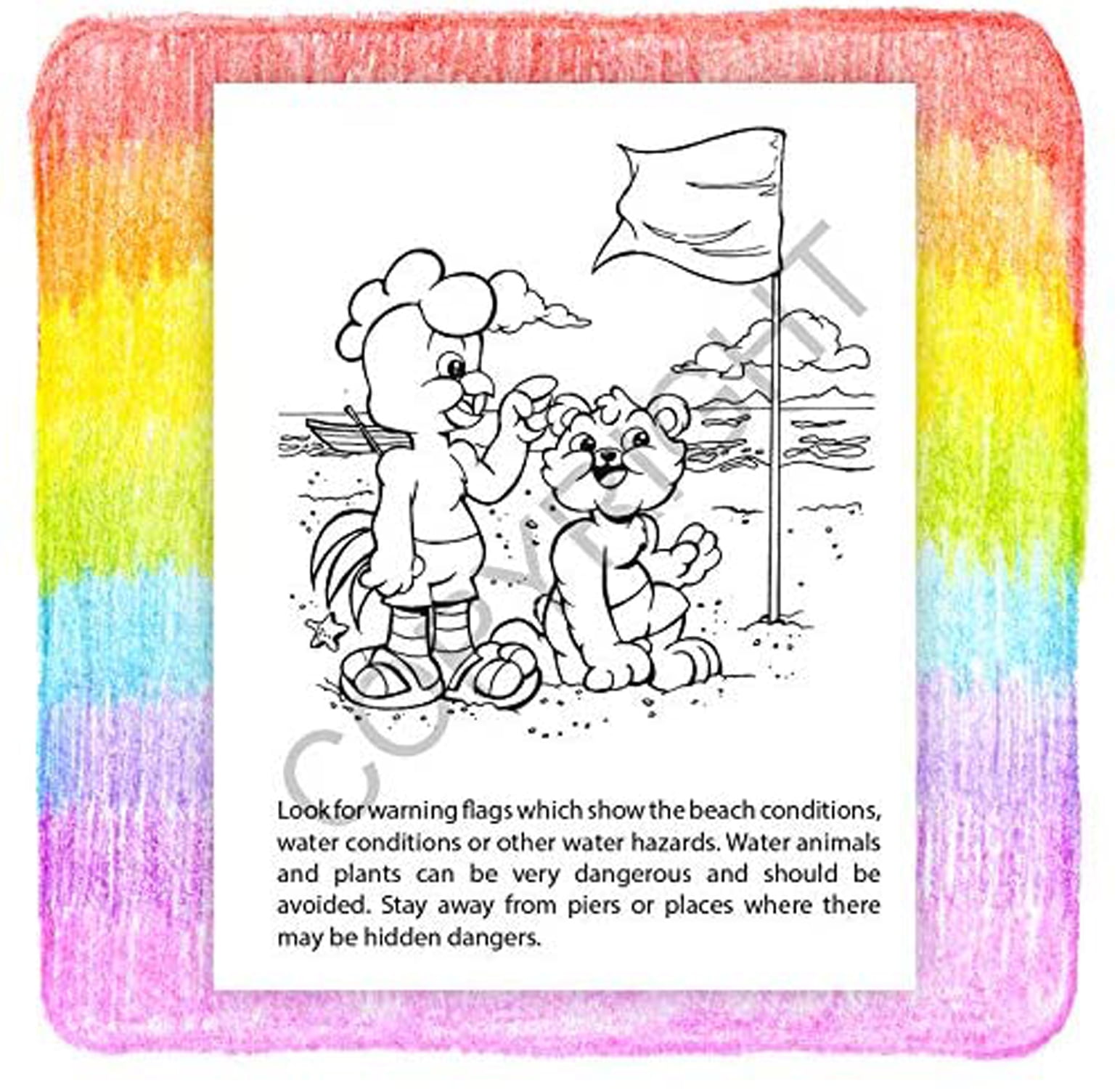 ZoCo: 25-Pack Pool and Water Safety 16-Page Coloring & Activity Book Set