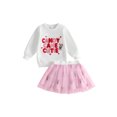 thumbnail image 1 of Conjunto navideño para bebé niña: sudadera de manga larga con falda de tul., 1 of 9