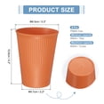 thumbnail image 2 of Uxcell 8 Pcs Simple Toothbrush Cup, 2.2 x 4.2" Bathroom Tumbler Unbreakable Reusable Plastic Cups for Storing Toothpaste Toothbrushes Combs Water Beverages, Orange(13.5 OZ), 2 of 7