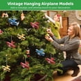 thumbnail image 3 of 9 Pcs Vintage Airplane Decorations, Metal Airplance Models, Mini Hanging Iron Aircrafts, Retro Biplane Models for Home Office Desktop Decor, 3 of 6