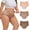 Beige/Khaki/Brown, variant on INNERSY Lace Underwear for Women Plus Size XL-4XL High Waisted Silky Stretch Briefs 3-Pack(XX-Large,Purple Blush)