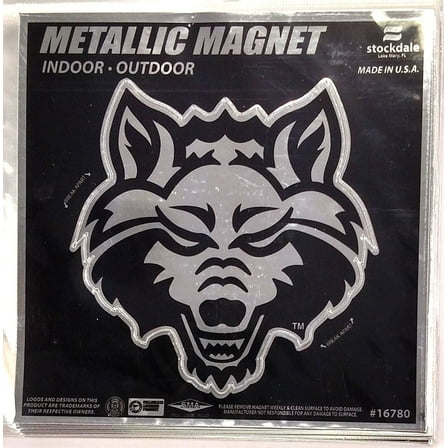 Arkansas State University Red Wolves 6 Inch Magnet Metallic Shimmer Design