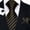 Black and Gold, variant on Men Stripe Neckties, Black Red