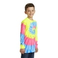 thumbnail image 4 of Port & Company Youth Tie-Dye Long Sleeve Tee Pc147yls - Neon Rainbow - XS, 4 of 6