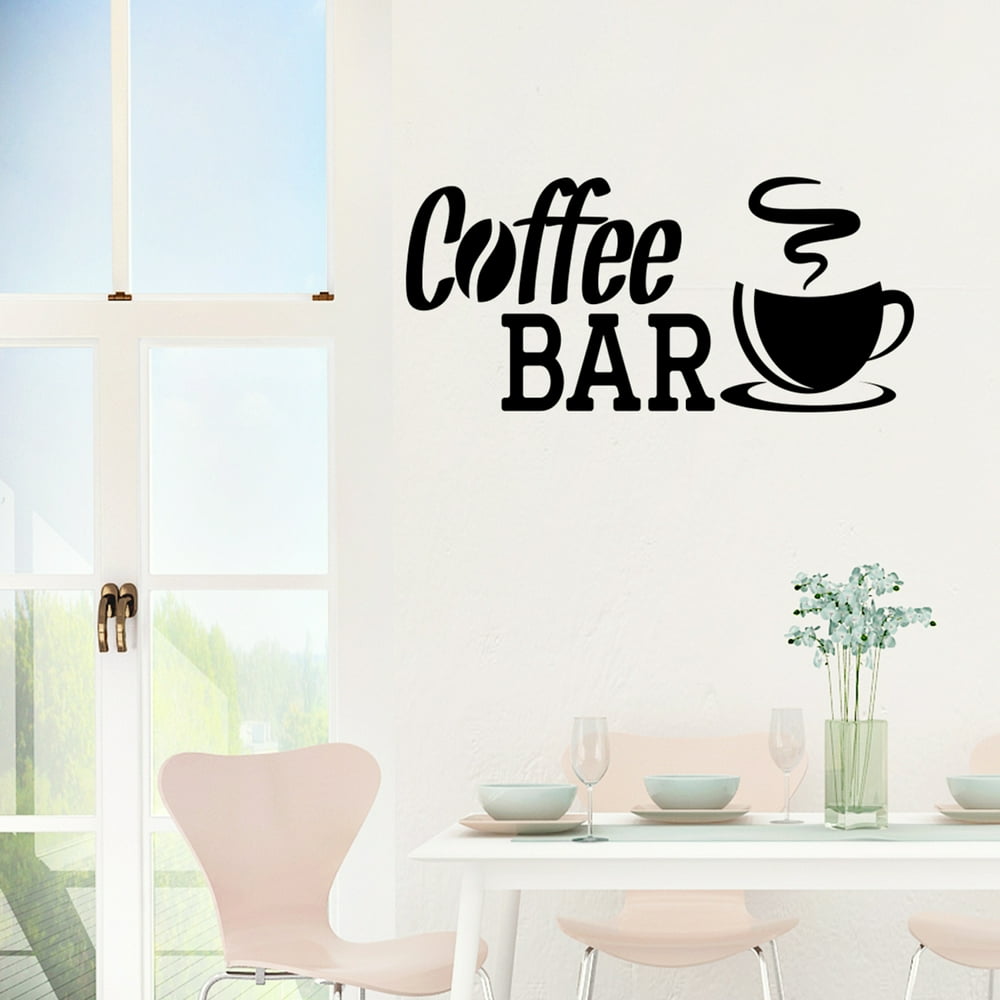 Coffee Bar Wall Decal Quote Pantry Wall Art Stickers Kitchen Wall Decor