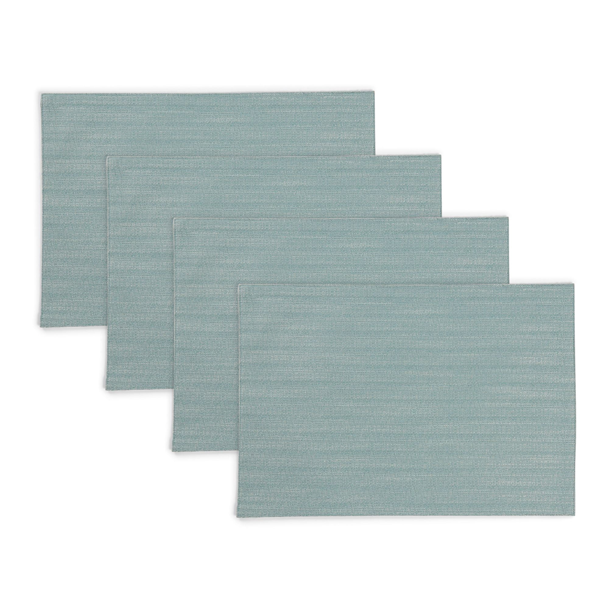TOWN & COUNTRY LIVING Harper Stain and Water Resistant Reversible Placemat 4-Pack Set, Sagebrush Green, 13"x17.5"