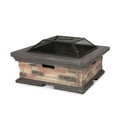 thumbnail image 5 of Noble House 29" Square Wood Gray Finish Concrete Fire Pit, 5 of 11