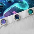 thumbnail image 4 of Homewish Gradient Gamepads Black Out Curtains for Kids Teens,Futuristic Cubes Plaid Curtains Pack of 2 (42x63 Each),Abstract Ombre Video Game Bedroom Curtains,Luxury Bedroom Decor, 4 of 6