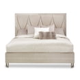 thumbnail image 3 of Michael Amini Marin 76.5"W Cal. King Faux Suede Panel Bed in Greige Beige, 3 of 9