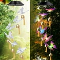 thumbnail image 6 of Solar Wind Chimes Outdoor, Color Changing Butterfly Wind Chimes, Outdoor Memorial Wind Bell Lights Gifts for Garden Mothers Day Yard Decor, 6 of 8