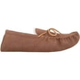 thumbnail image 4 of SNUGRUGS Men's Soft Sole Suede Sheepskin Moccasin Slippers - Light Brown - US 7, 4 of 7