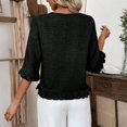 thumbnail image 4 of Womens Ruffle Flowy Crew Neck Dressy Casual Blouses 3/4 Sleeve Tops Summer T shirts 2026 Trendy Cute Work Clothes S, 4 of 4