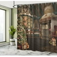thumbnail image 4 of Ambesonne Christmas Shower Curtain, Winter Celebration, 69"Wx84"L, Taupe Brown, 4 of 4
