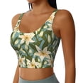 thumbnail image 2 of Kdxio Lilies Flowers Print Workout Crop Tank Top for Women Racerback Yoga Tank Tops Athletic Sports Shirts Exercise Undershirts, 2 of 9