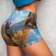 thumbnail image 4 of Balery Snowy Mountain Photography Bear Pantalones cortos de entrenamiento estampados para mujer, sin costuras, ajustados, para gimnasio, yoga, correr, deportes, ejercicio activo, fitness.-X-Large, 4 of 8