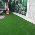 thumbnail image 3 of Artificial Grass Turf Lawn Economy Indoor Outdoor Synthetic Grass Mat 0.6" Pile Height Backyard Patio Garden Balcony Rug, Rubber Backing/Drainage Holes, 3 of 7