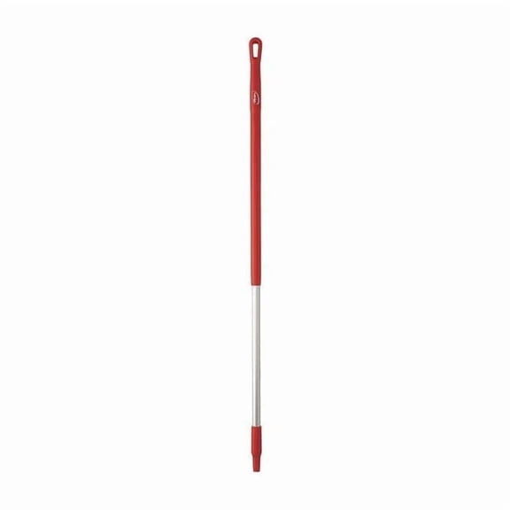 Vikan 51" Color Coded Handle, 1 1/4 in Dia, Red, Aluminum 29354