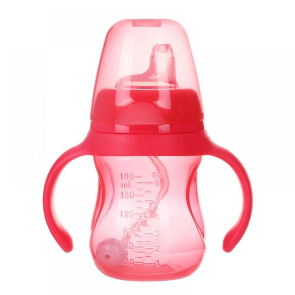 Medience UPIS Silicone PPSU Baby Sippy Cup with Straw, 8.8 oz./ 260ml  (Pink) - Spill-Proof BPA-Free Drinking Bottle with Anti-Colic Air Vent and