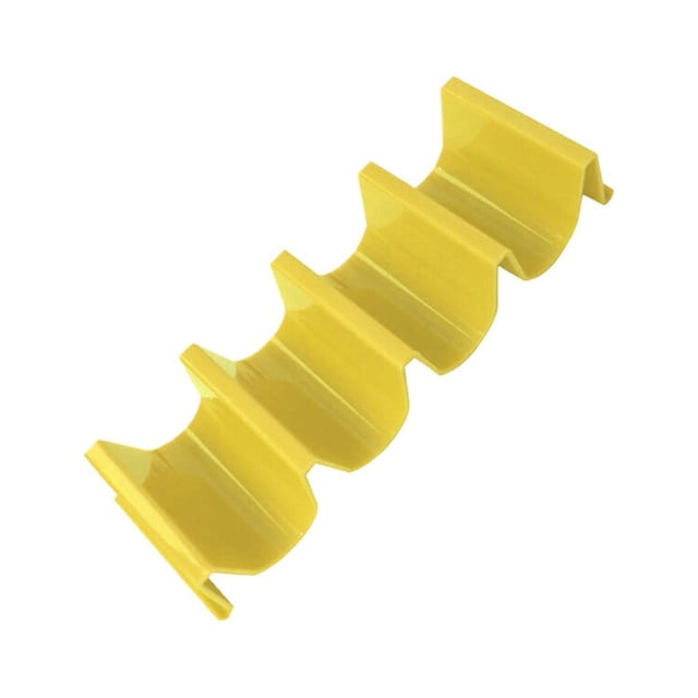 Worallymy Taco Holder Restaurant Street Food Cart Taco Sandwich Display Stand Wave Shaped Rack Amarillo Tipo de plástico Worallymy JD735810501