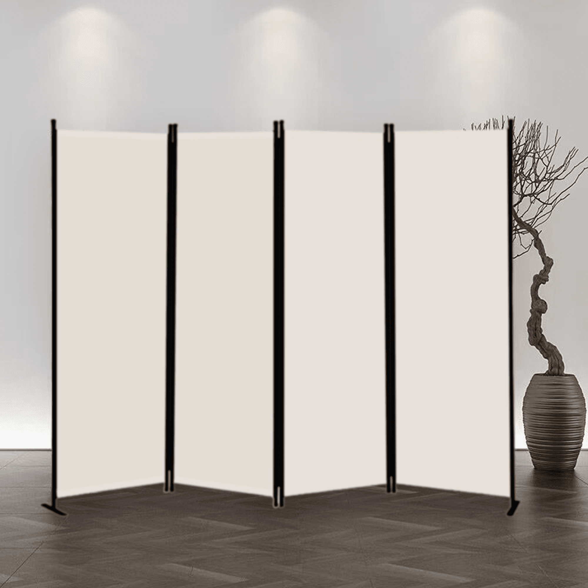 Room Divider Folding Privacy Screen 4 Panel Partition Temporary Wall