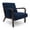 Dark Blue, variant on edx Accent Chair, Mid-Century Modern Arm Chair with Wood Frame, 1-Seat Cushioned Sofa for Living Room, Bedroom, Balcony, Dark Blue