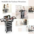 thumbnail image 3 of Stagiant Maleta con ruedas para maquillaje, carrito de almacenamiento grande para cosméticos, 4 en 1, carrito de gran capacidad, estuche de viaje para maquillaje con llave, ruedas giratorias, estuche, 3 of 5