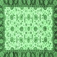 thumbnail image 1 of Ahgly Company Indoor Square Oriental Emerald Green Traditional Area Rugs, 4' Square, 1 of 4