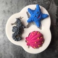 thumbnail image 3 of 4xCaballitos De Mar/Conchas/Moldes De Silicona Líquida Tarfish Para Decoración De Pasteles Fondant 4 piezas, 3 of 8
