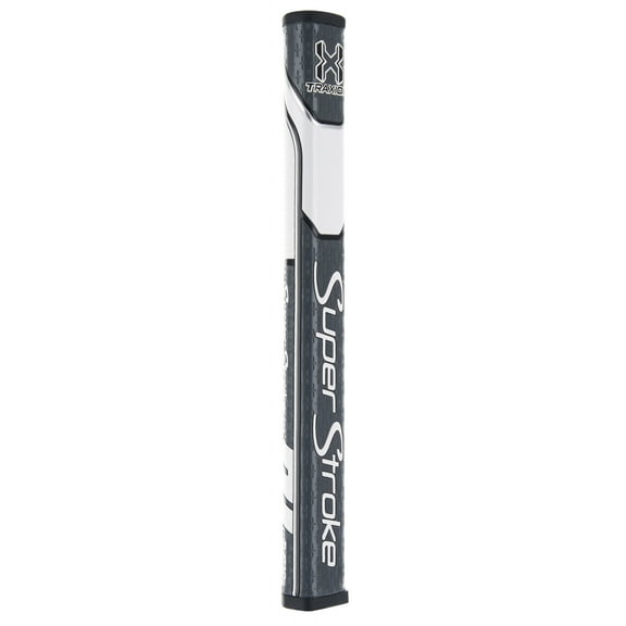 SuperStroke Traxion Flatso Golf Putter Grip, Gray/White Flatso 1.0 (070414)