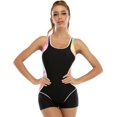 thumbnail image 2 of Traje de baño deportivo de una pieza para mujer, de color conservador, a juego, estilo europeo y americano, sexy, sin espalda, 2 of 6